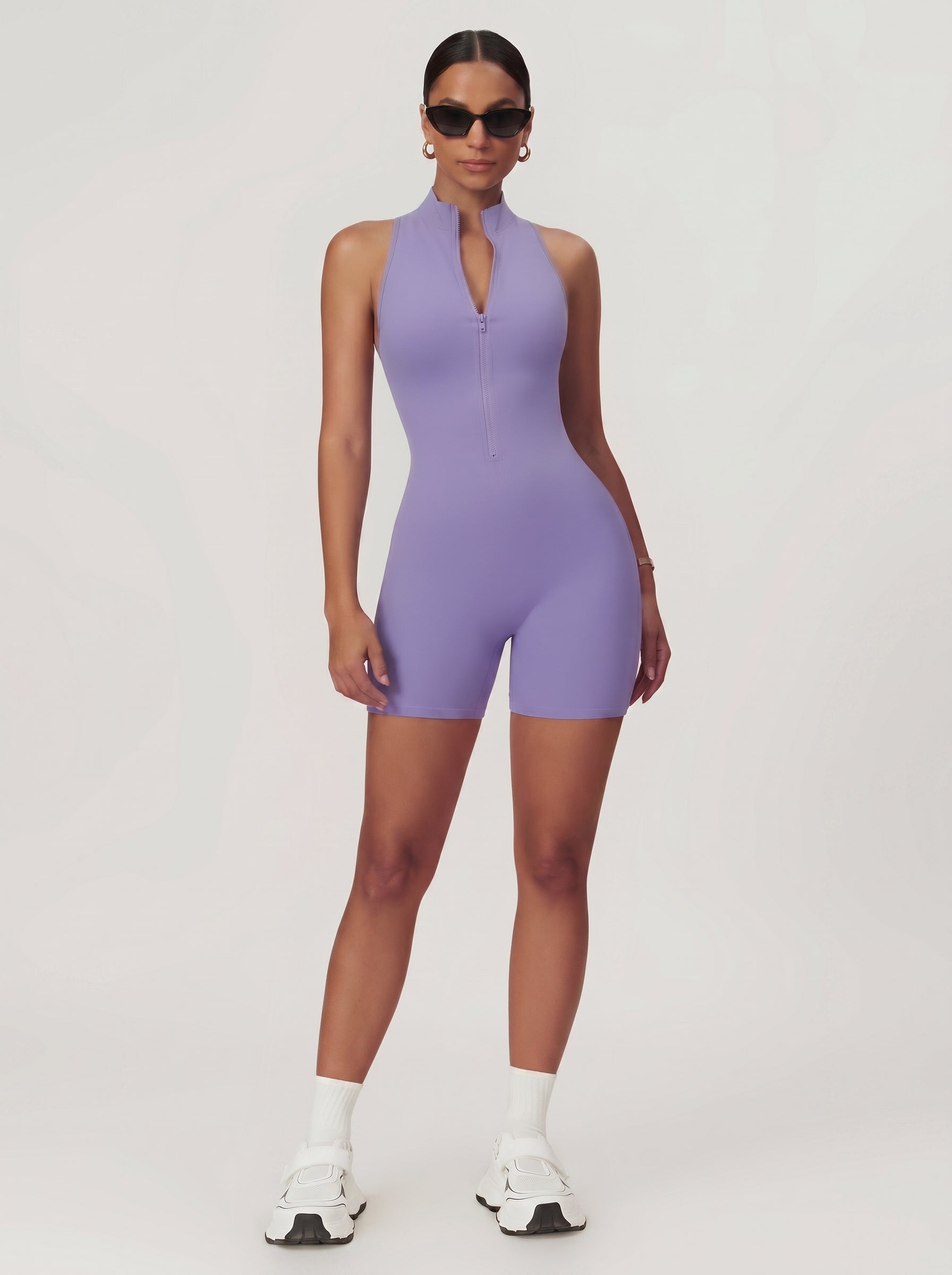 Sculpt Lila Sırt Detaylı Tulum