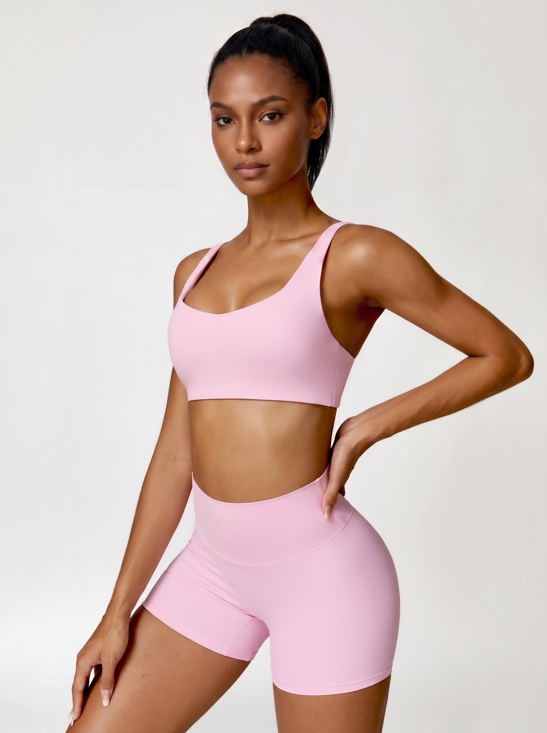 Sculpt Pembe Büzgülü Şort