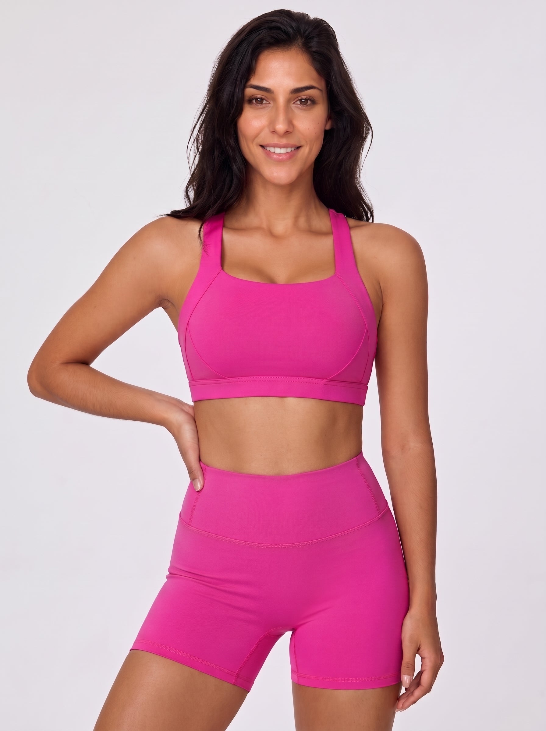 Core Pembe Parmak Geçmeli Ceket
